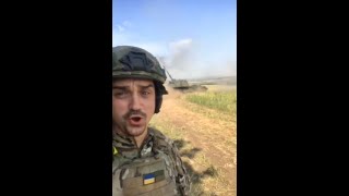 Ukraine Forces pound Russian positions via German PzH 2000 howitzer earlier in the war