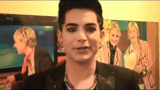 Adam Lambert Backstage Message On Ellen Show
