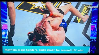 Nate Maness drops Sanders, sinks choke in for second UFC win!