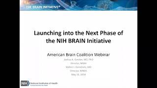 Launching into the Next Phase of the NIH BRAIN Initiative