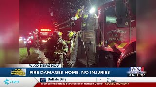 Harrison County crews respond to fire during hurricane