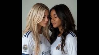 Embracing Passion: Women Fans of Real Madrid Unite #realmadrid #lesbian #lesbians #kiss #love