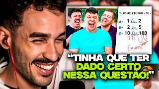 3 HUMORISTAS REAGINDO AS PIORES RESPOSTAS DE PROVAS - CANAL CANALHA | REACT DO STAG