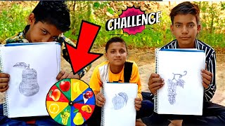 सनी का अंगूर 🍇🤓 || Spin Fruits Sketch Challenge || By Chin2challenge