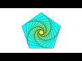 Simple Python Turtle Graphic and Code: Pentagon Swirl