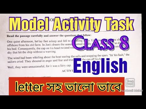 Class-8 English Model Activity Task (new) Full Solve With Letter W.B.B ...