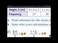 grouped continuous data example