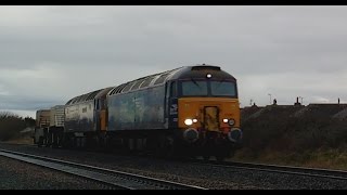 Prestatyn 6.1.2017 - DRS 57301 Goliath \u0026 57312 Solway Princess on Valley flasks