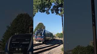 Amtrak 350 Wolverine rounds the curve in Michigan City Indiana