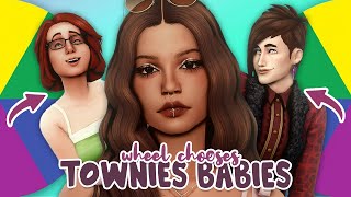 Random Wheel Decides Townies' Babies?! 👶 | Sims 4 Create a Sim Challenge