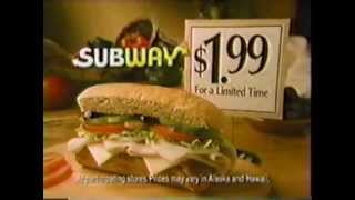 1994 Subway Turkey Breast Sub commercials