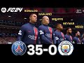 WHAT HAPPEN IF MESSI, RONALDO, MBAPPE, NEYMAR, HAALAND PLAY TOGETHER ON PSG VS MANCHESTER CITY