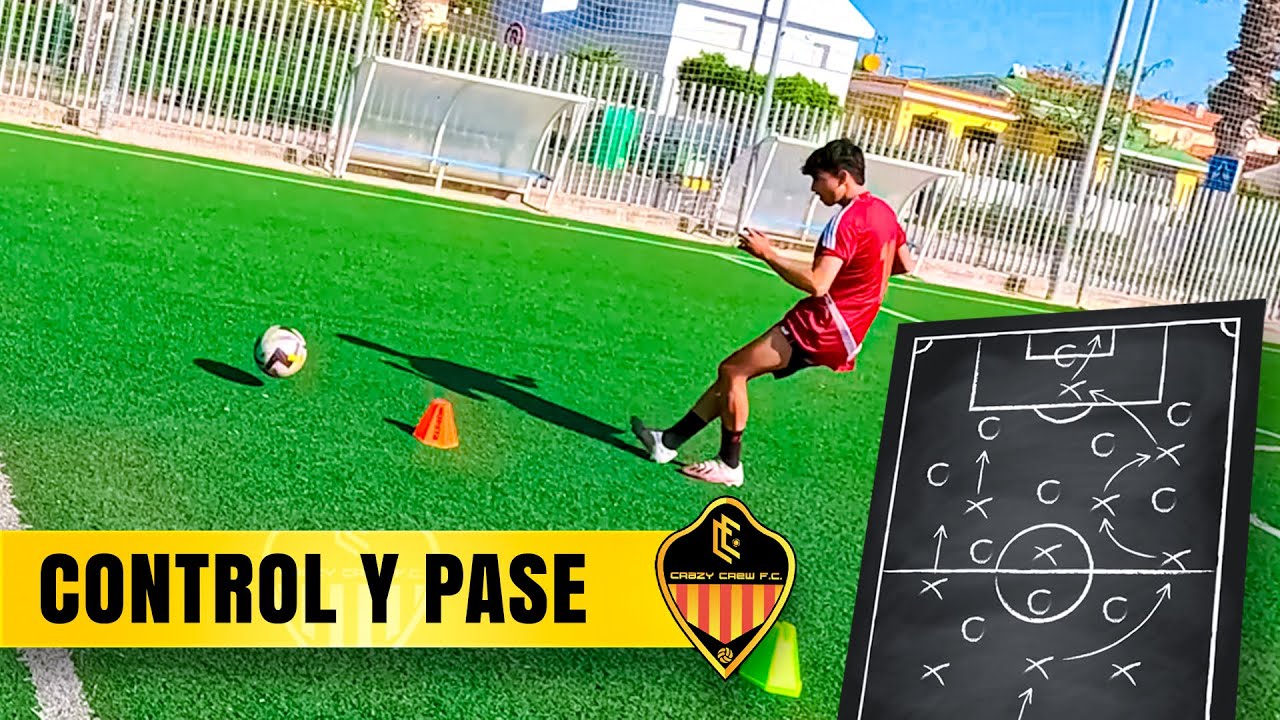 CONTROL Y PASE ¡Entrenamiento Fútbol! Crazy Crew FC - YouTube