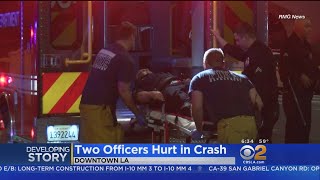 2 LAPD Officers Injured In Crash With Produce Truck