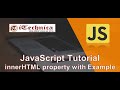 22. JavaScript Tutorial | innerHTML Property in DOM with Example