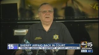 Maricopa County Sheriff Arpaio back in court