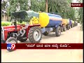 bailasapur water tanker owner s protest in front of kolar cmc