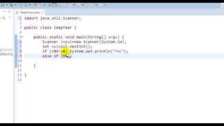 #10 Java實作if-else-if判斷閏年平年(Leap Year)