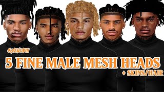 IMVU| 5 Fine Male Mesh Heads + SKINS💥#imvu