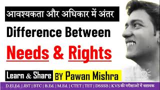 #Difference Between Needs and Rights | आवश्यकता और अधिकार में अंतर |