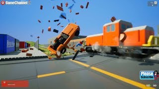 Brick Rigs / Lego Train Car Crash / Gameplay Video