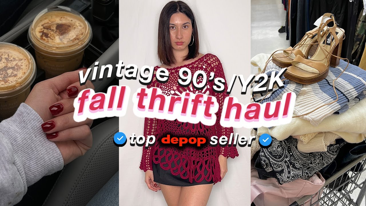 THRIFT WITH ME | FALL 90s/ Y2K THRIFT HAUL 🧸🍒🍂 | Full Time Top Depop ...