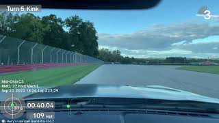 Lap Around Mid Ohio using Harry's Lap Timer, gonna need external GPS...