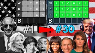 AI Presidents play EVERY Wordle Game