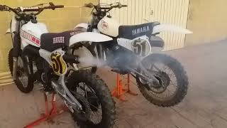 Twin Yamaha YZ 250 H 1981 sound. Pure vintage motocross sound.