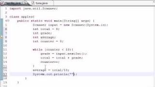 Java Programming Tutorial - 21 - Simple Averaging Program.flv