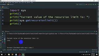 How to Get the current value of the recursion limit in Python