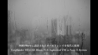 Voigtlander HELIAR 40mm F2.8 Aspherical VM to Sony E Review作例 コシナフォクトレンダー銘玉 西暦1900年の神オールドレンズを現代に復刻