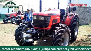 Tractor Mahindra 6075 4WD de 75hp, con CREEPER