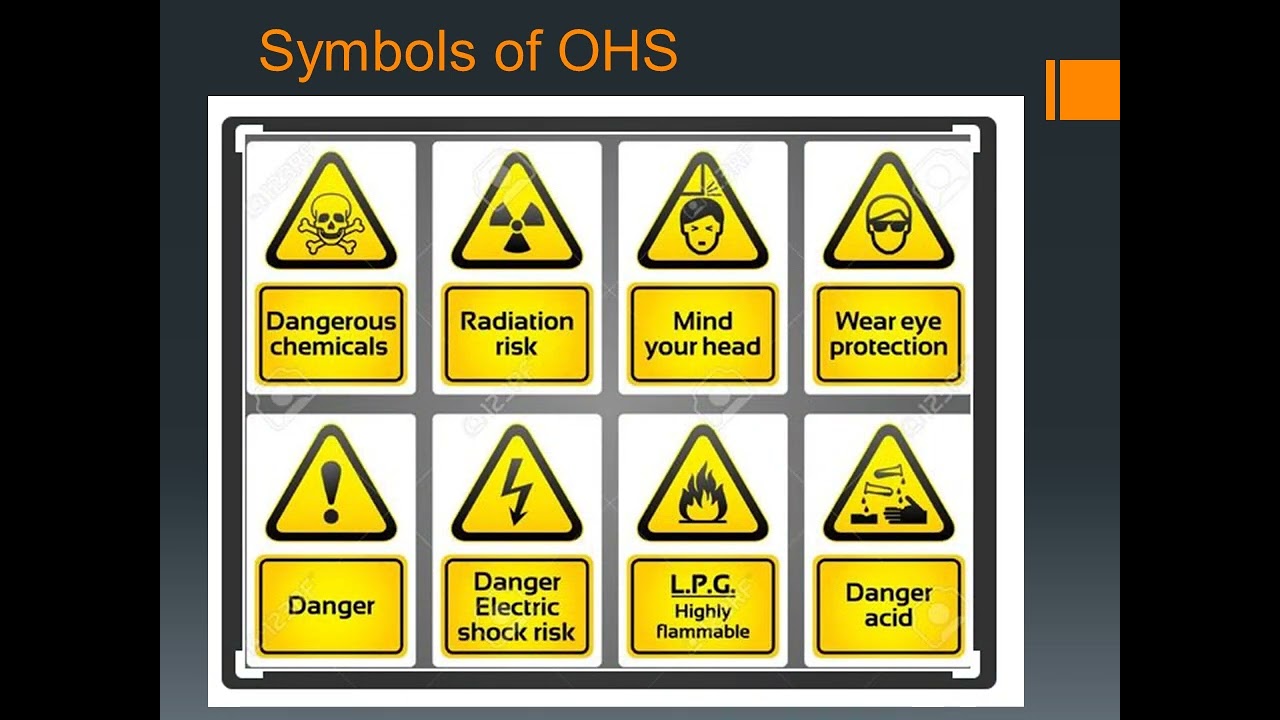 Occupational Health And Safety Signs And Symbols