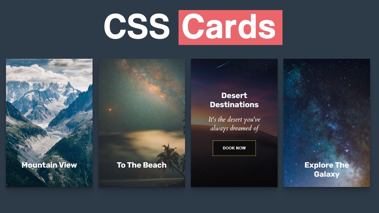 CSS Cards With Hover Effect And Animation Using Html , CSS And ...