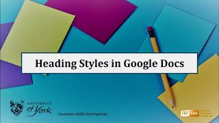 Heading Styles in Google Docs