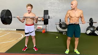 Strongest 11 Year Old Boy vs Deny Montana at the Gym