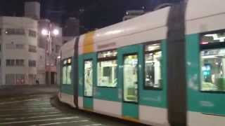 広島電鉄5100形5106号(Greenmover max)千田車庫入庫