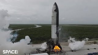 Space X Starship Single Engine Test Fire Simulates Flights 7 In_  Space Burn