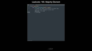 Leetcode 169. Majority Element in Python | Python Leetcode | Python Coding Tutorial | Python ASMR