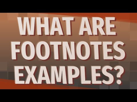 What is the purpose of a footnote?
