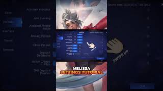 Settings for melissa #mlbb #mlbbcreatorcamp #mlbbshorts #tutorial #Peanut