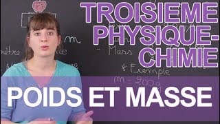 Poids et masse - Physique-Chimie - 3e - Les Bons Profs