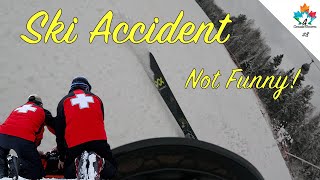 SKI ACCIDENT AT LE MASSIF DE CHARLEVOIX #canada4seasons #canada #quebec #skiing #ski #winter #snow