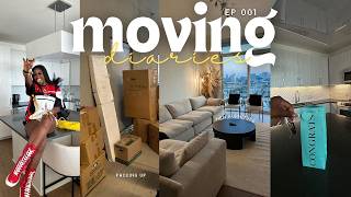 MOVING DIARIES EP 01 | moving out at 26 + getting the keys + empty luxury apartment tour + unpacking