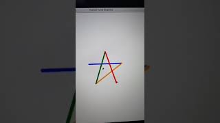 Coloured Star ⭐ Using Python Turtle Graphics 🐢