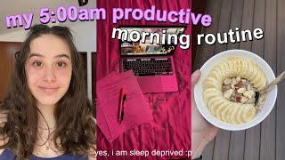 my 5am school morning routine