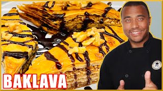 How to Make Baklava! Easy Turkish Walnut Baklava Dessert!