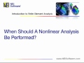 When to Perform a Nonlinear Analysis - Intro to FEA