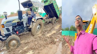 Parking is Ready | Eicher 485 Repairing Muddy Place